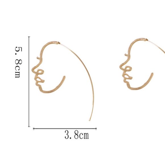 💕LAST ONE Artsy Face String Earrings - Picture 6 of 9